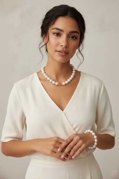 Stories Kadın İnci Kolye Bileklik Seti