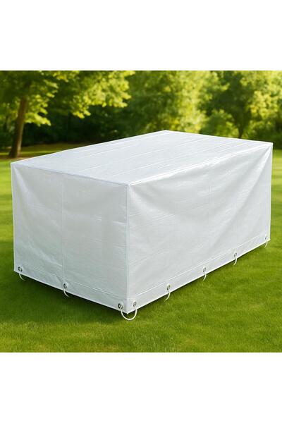 içel çadır غطاء حماية للحديقة باللون الأبيض - 200x160x80 - مقاوم للماء، حماية...