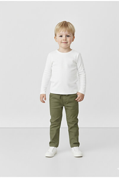 rois Baby Elastic Waist Flexible Khaki Pants