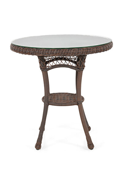 Maison Mex Round garden/terrace coffee table, SUSAN, H.75 D.68 cm, brown