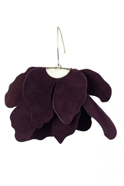 HAIArt Large flower earrings - Dark Chocolate