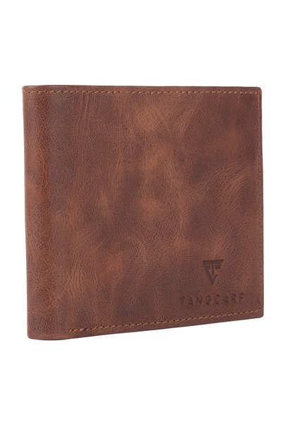 TANGCARF Genuine Leather Men's Wallet |   Astra 5218 – Tiguan Tan