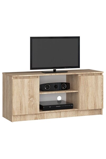 SERSIMO Mobilier TV cu 2 uși și un raft, PAL laminat de 16 mm, 120x40x55 cm, ...