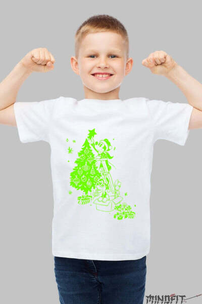 GILDAN Tricou De Craciun Copii Eroina Manga Si Bradul Magic Baiat