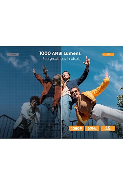 YABER Smart Projector Android TV 11.0, WiFi 6, Bluetooth, 1080P Full HD, 1000 ANSI