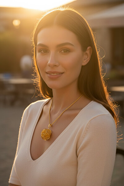 Hakan Güler Kuyumculuk 14 Ayar Altın Halat Zincirli Tül Model Kolye Ucu