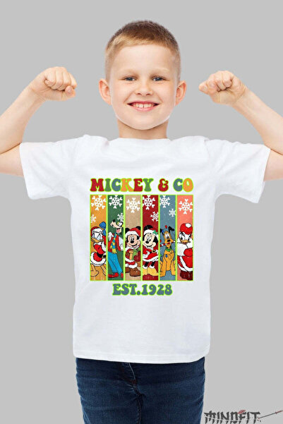GILDAN Μίκυ και τα Φίλαστρα Χριστουγεννιάτικο Μπλουζάκι για Αγόρια - Γιορτάζο...