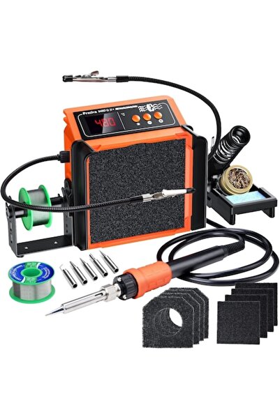 Preciva Stație de lipit 948DQ-I 2 în 1 cu extractor de fum, LCD, 200-480 °C