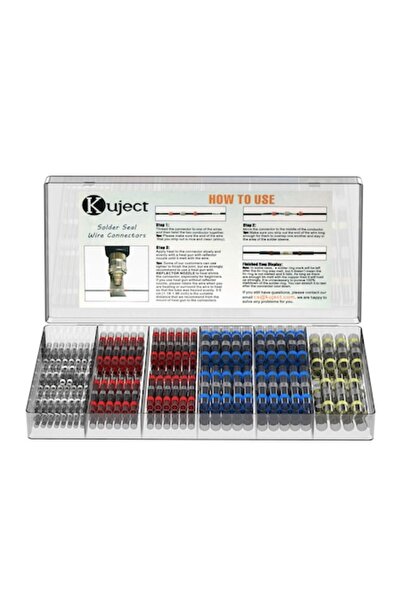 Kuject 200 conectori termocontractabili cu lipire, impermeabili IP67, cu cuti...