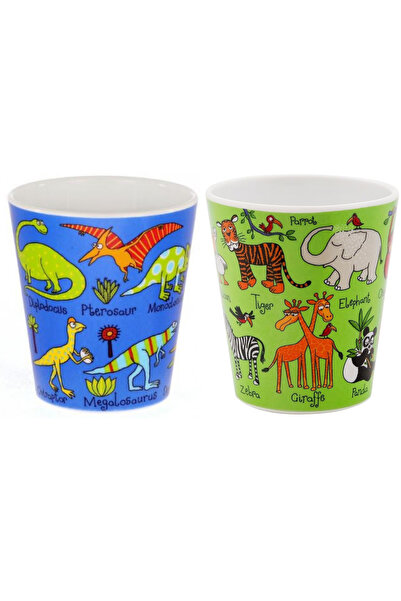 Tyrrell Katz 2-Pack Melamine Drinking Cups (Dino & Jungle)