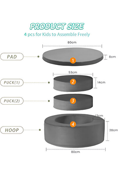 hibobi 4PCS Foam Climbing Blocks with Ball Pit – Convertible Modular Play Couch for Toddlers