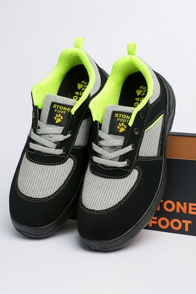 STON Stone Foot S1 Çelik Burunlu Spor İş Ayakkabısı 3 Mevsimlik Ortopedik Spor İş Güvenlik Ayakkabısı