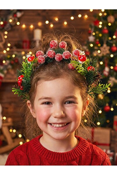 jujü Noel saç tacı, yeni yıl tacı, yılbaşı çocuk veya yetişkin tacı, esnek ay...