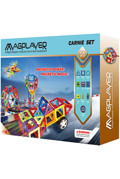 Magplayer Joc de constructie magnetic - 72 piese