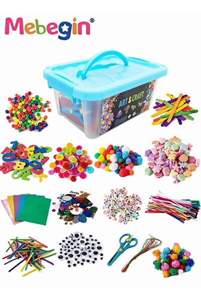 MEBEGIN 800+ PCS Handmade DIY Arts and Crafts Supplies Kit with Storage Box M...