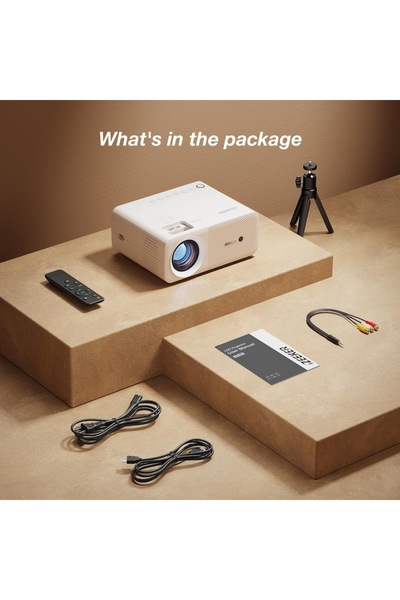 IZEEKER Mini Projector Bluetooth 5.2, Full HD 1080P, 12000 lm, up to 250" screen