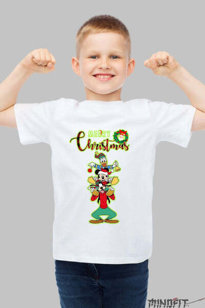 GILDAN Παιδικό Χριστουγεννιάτικο Μπλουζάκι Χαρούμενο Τρίο Disney για Αγόρια