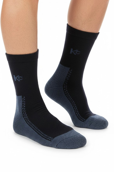 BENİSA ÇORAP Men's Lambswool Thermal Wool Winter Towel Thick Multicolor Socks 4 Pack