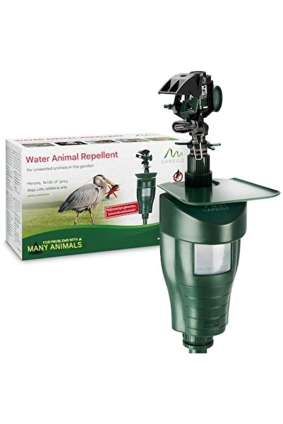Gardigo Repelent pentru animale cu jet de apă, alimentat cu baterii, activat prin mișcare, rază de acțiune de până la 10 m