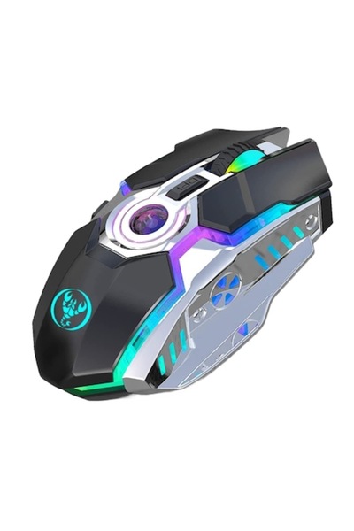 ZIENSTAR Wireless Gaming Mouse with RGB LED, Adjustable DPI 800-2400, Anti‑Stress Crystal Ball, Ergonomic,
