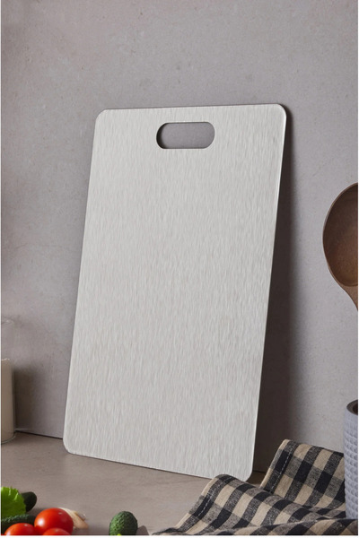 AtelierAnka Set of 2 Stainless Steel Cutting Boards – Hygienic, Anti-Mold, Durable Set
