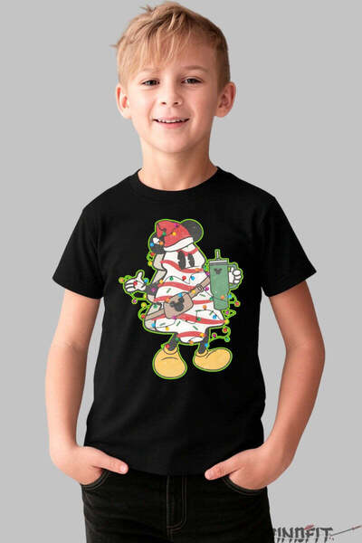 GILDAN Tricou De Craciun Copii Bradut Crazy Cu Soricel Party Baiat