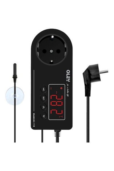NICREW Priză termostat inteligent pentru acvariu și terariu, programabil, LCD, senzor NTC impermeabil