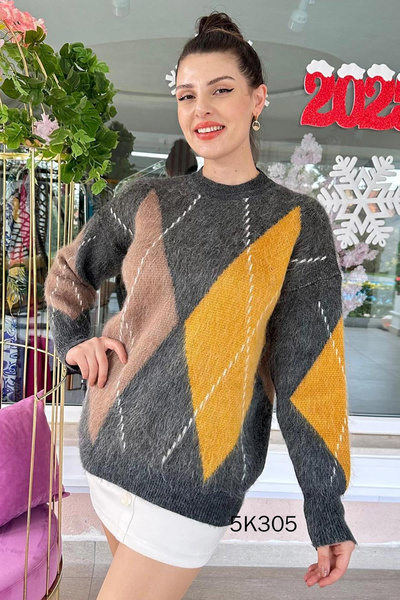 New Deux Women's Fleece-Lined Soft Textured Sweater