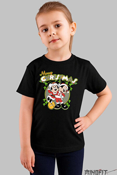 GILDAN Tricou De Craciun Copii Mickey Si Minnie Sarbatoresc Fata