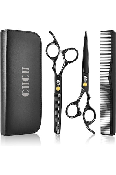 CIICII Set foarfece profesionale de coafură - foarfece de tăiat și subțiat, n...