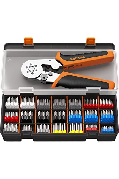 SOMELINE Set clești de sertizare, 770 de terminale, 9 tipuri (0,25-10 mm), reglare automată, geantă de transport