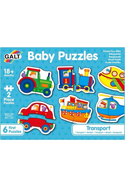 Galt Baby Puzzles: Set de 6 puzzle-uri Transport (2 piese)