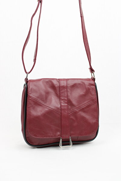 mossi Genuine Leather Claret Red Cover Women's Shoulder & Crossbody Bag – Classic and Stylish Everyday Model
