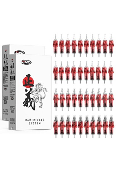 CNC Set of 40 Tattoo Cartridge Needles (1007RM,1009RM,1011RM,1015RM), Stainless Steel 316, For Lining &