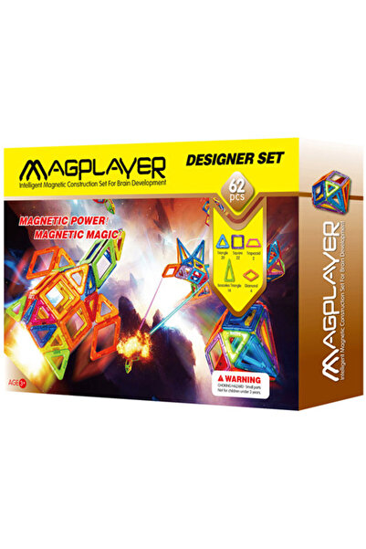 Magplayer Joc de constructie magnetic - 62 piese