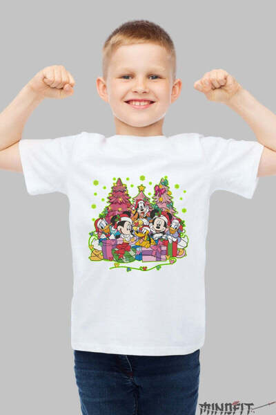 GILDAN Χριστουγεννιάτικο μπλουζάκι για παιδιά: Χαρούμενη ομάδα της Disney γιο...