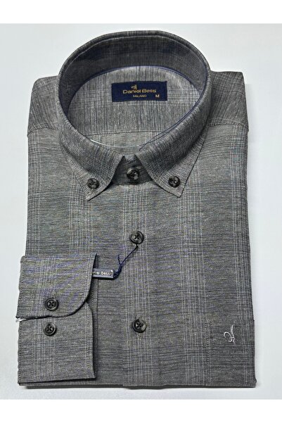 Daniel Bessi Ανδρικό πουκάμισο με μακριά μανίκια κανονική εφαρμογή με τσέπες καρό κλασικό ανδρικό πουκάμισο GML-460