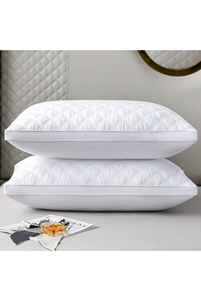 ShinyFlower 5-Star Hotel Pillow 75×45 cm | Soft Cotton Fabric | Neck Support | Fluffy & Resilient Filling