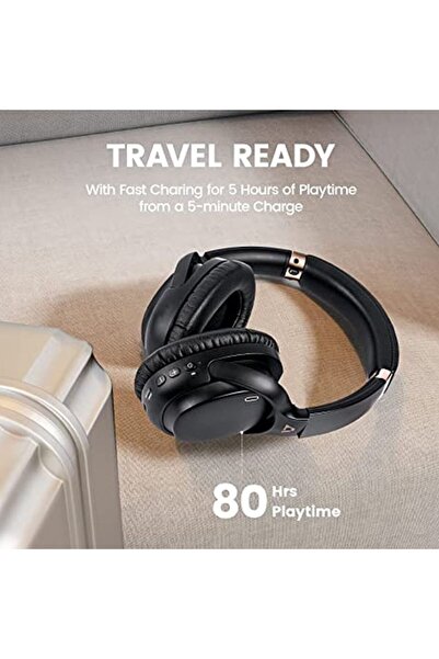 OEM Căști wireless supraauriculare Ankbit E600Pro — Bluetooth, 5 microfoane, ANC