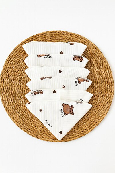 BYS BABY FASHION 100% Cotton Organic Baby Girl - Boy Mouth Wipes Set of 7 Boxed