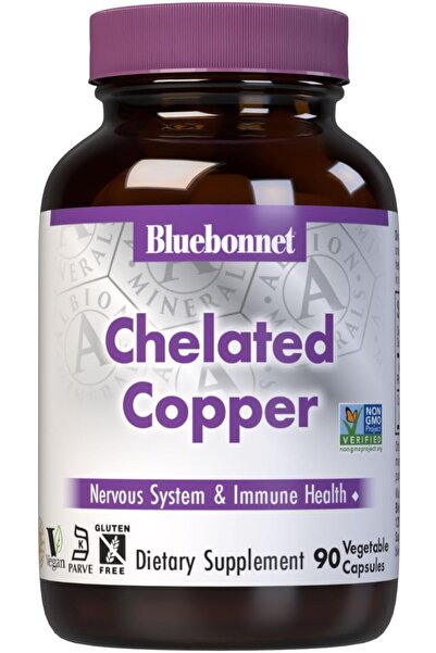 Bluebonnet التغذية النحاس المخلب 90 كبسولة نباتية