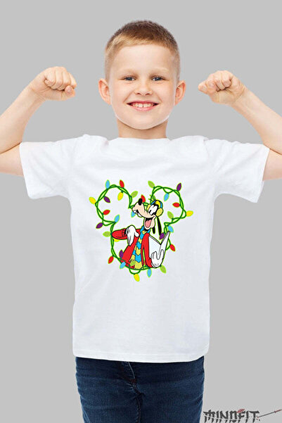 GILDAN Tricou De Craciun Copii Goofy In Ghirlanda Vesela Baiat