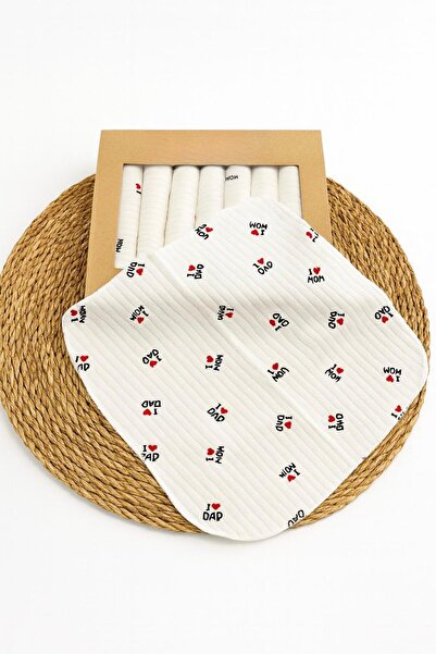 BYS BABY FASHION 100% Cotton Organic Baby Girl - Boy Mouth Wipes Set of 7 Boxed