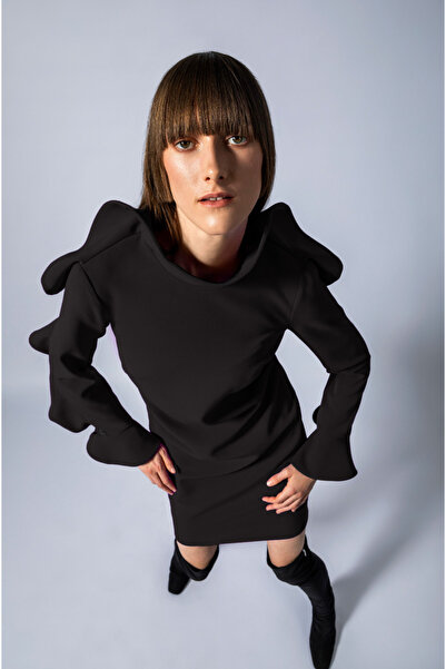 KAMEYA Back Low-cut Flounce Dress