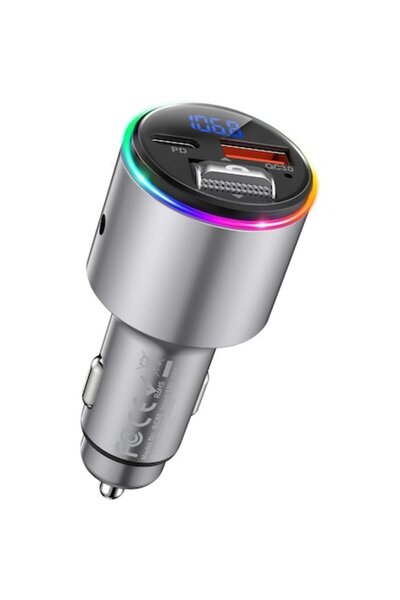 Oria Transmițător FM auto Bluetooth 5.1, PD 20W și QC3.0 18W, AUX, iluminare LED, handsfree