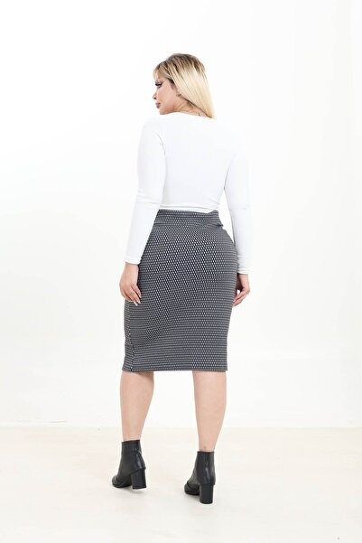 modayız Flexible Plus Size Skirt 44E-2750