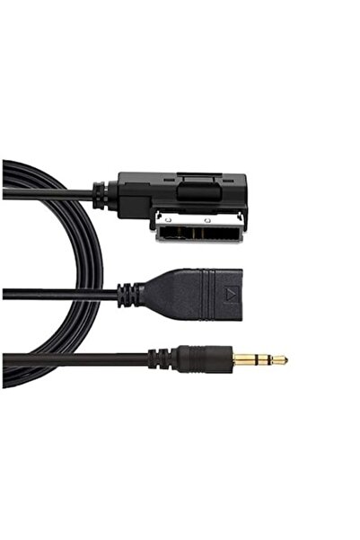 LET Cablu adaptor AMI/MDI/MMI 3.5mm AUX + USB pentru Audi/VW/Seat/Skoda, 2m