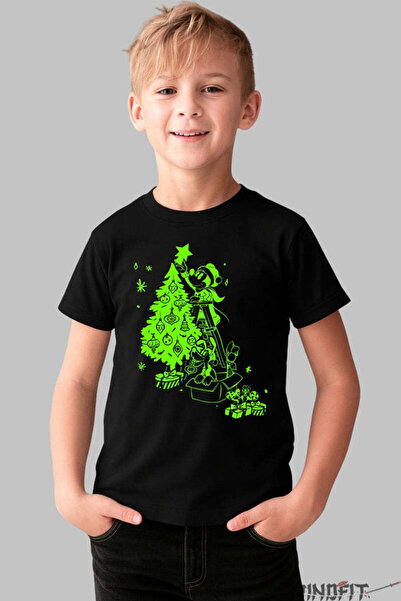 GILDAN Tricou De Craciun Copii Eroina Manga Si Bradul Magic Baiat