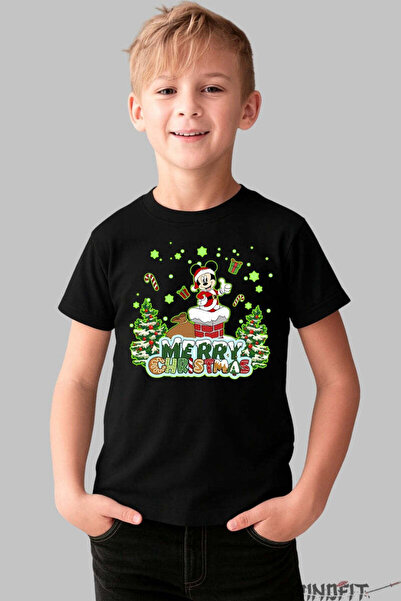 GILDAN Χριστουγεννιάτικο μπλουζάκι για παιδιά Μίκυ Άγιος Βασίλης Αγόρι
