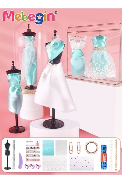 MEBEGIN مجموعة من 5 قطع لتصميم الأزياء للأطفال، ملابس دمى مصنوعة يدويًا، ألعا...